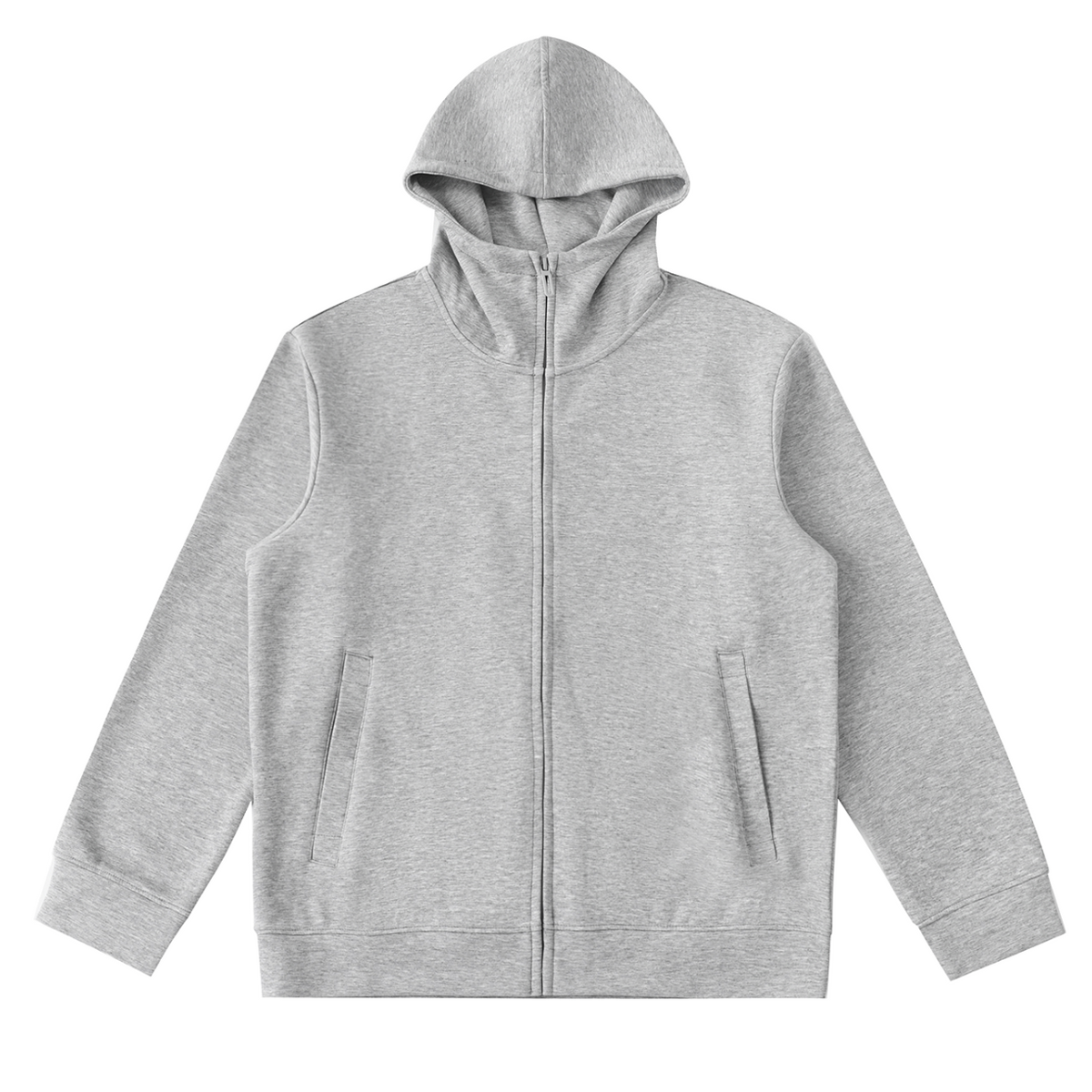Heavyweight High Neck  Zip-Up Hoodie
