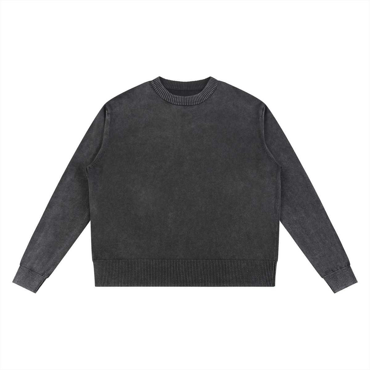 Mineral Wash Oversized Crew Sweater