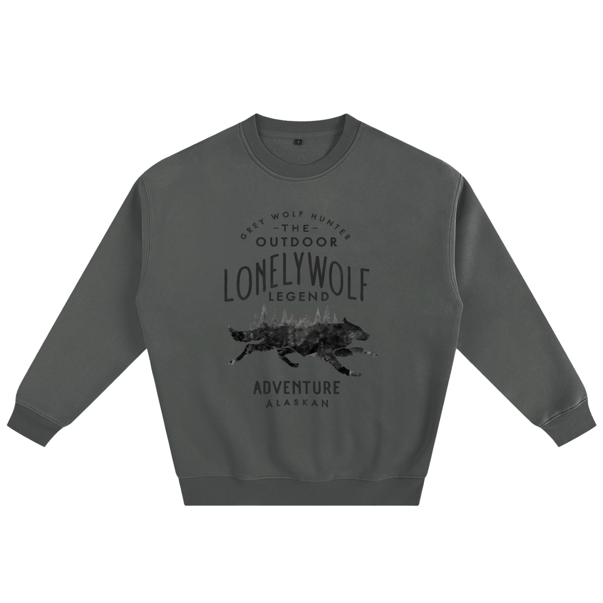 Lonely Wolf Fleeced Crew