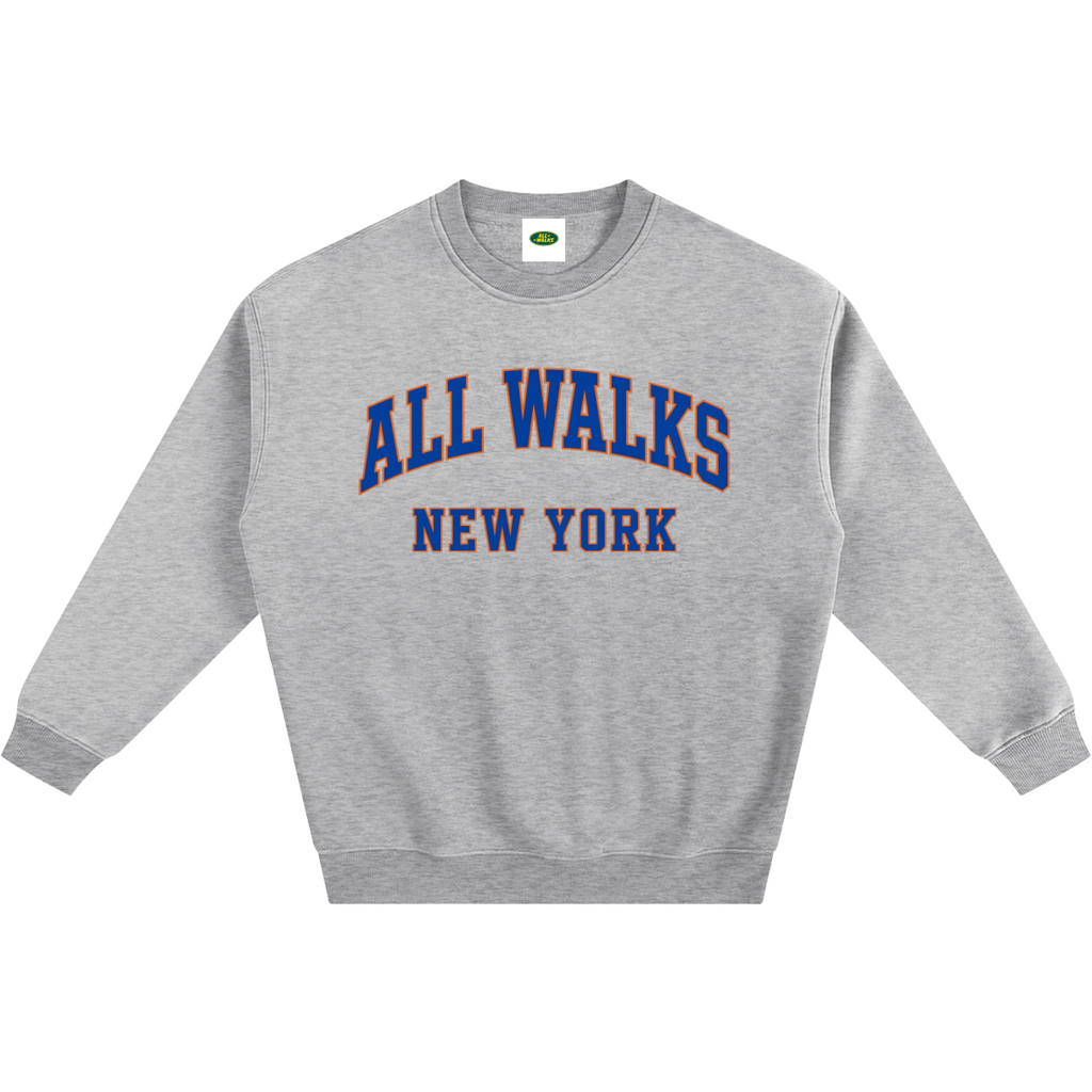All Walks NY Fleeced Crew Sweatshirt