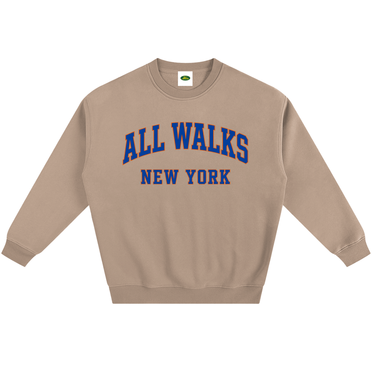 All Walks NY Fleeced Crew Sweatshirt