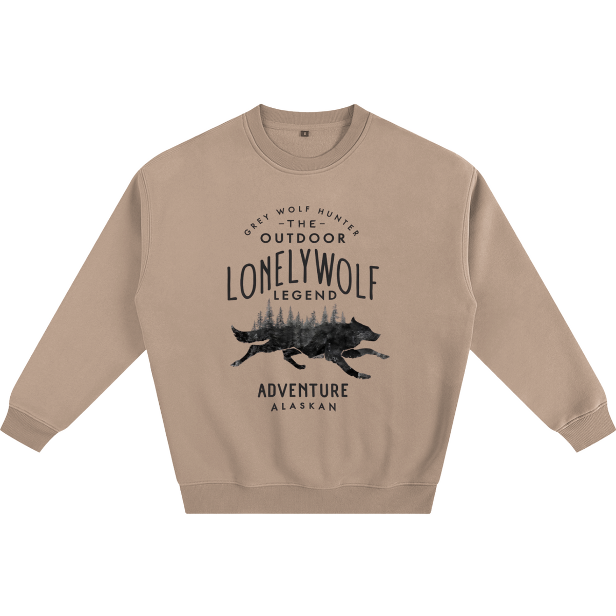 Lonely Wolf Fleeced Crew