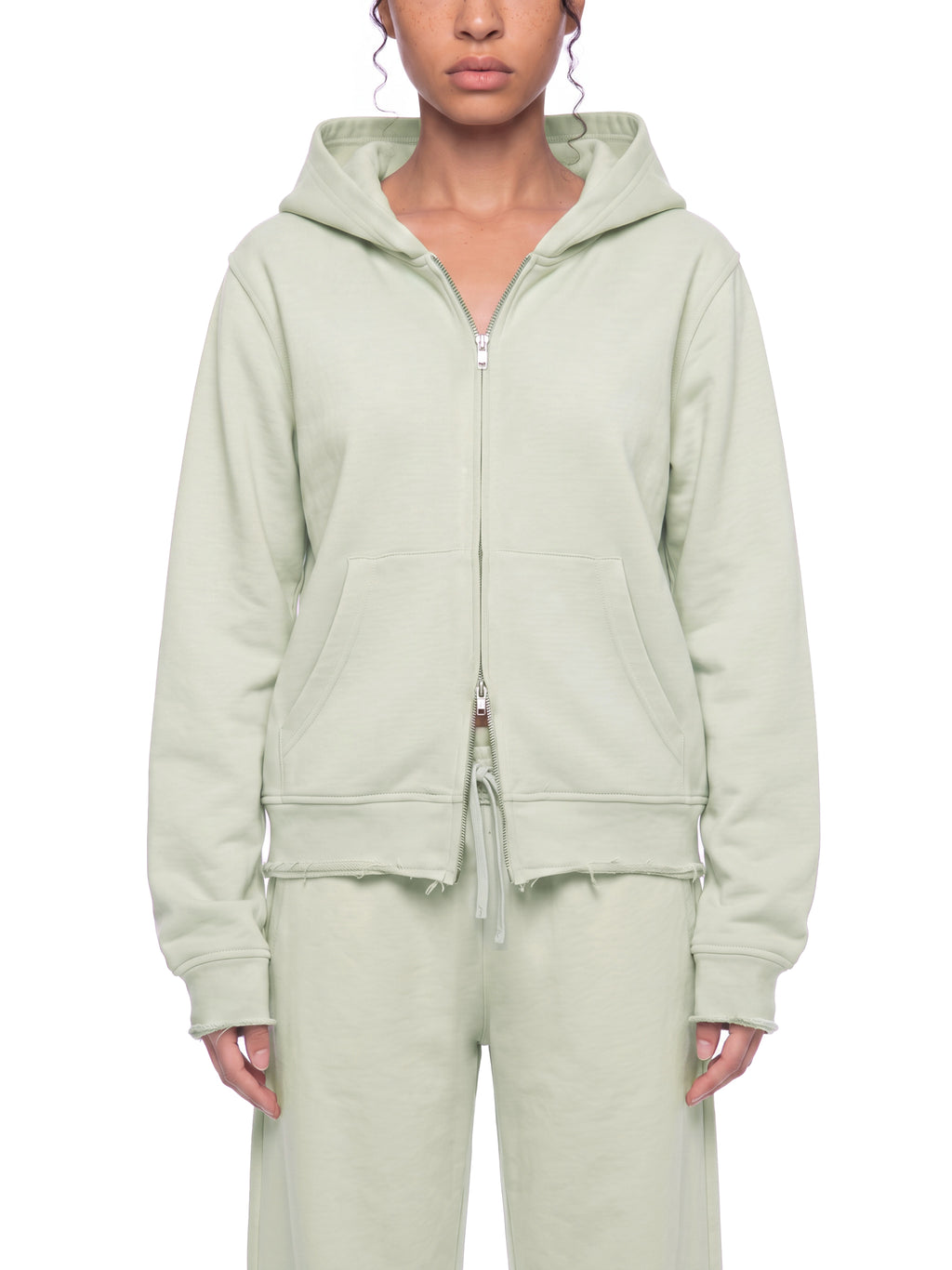 WMNS Raw Edge Full Zip Hoodie