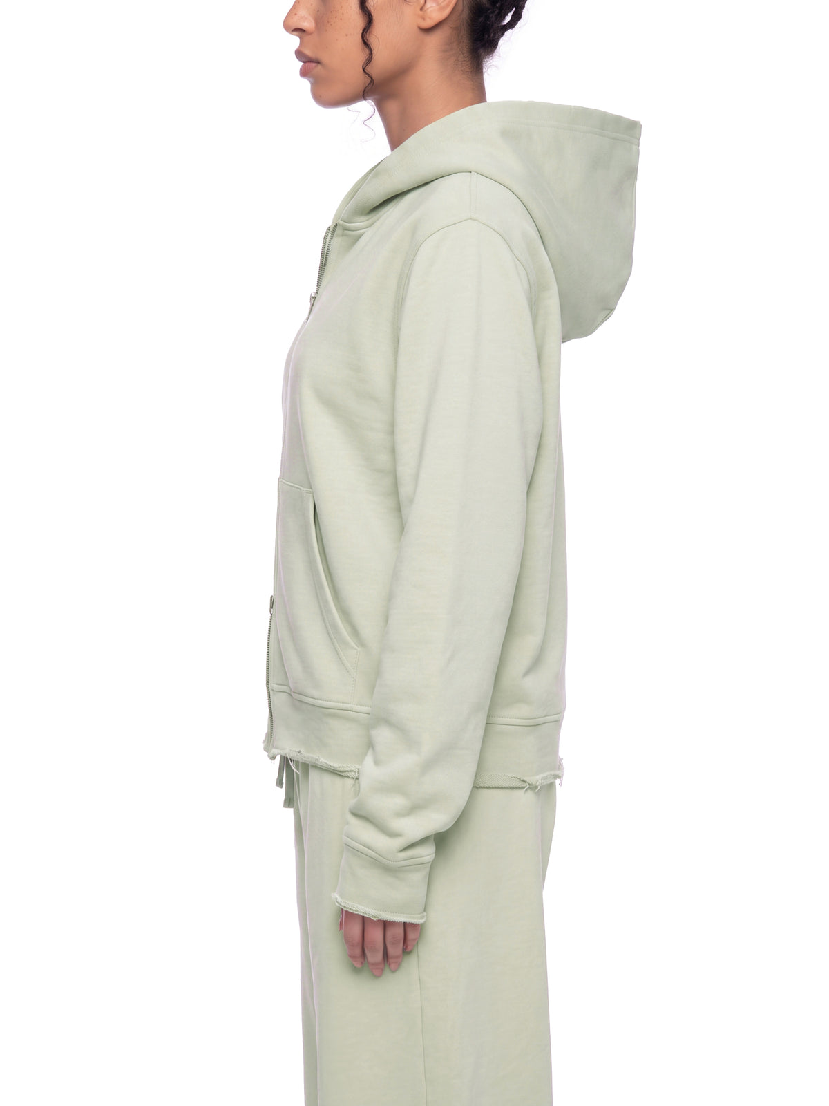 WMNS Raw Edge Full Zip Hoodie